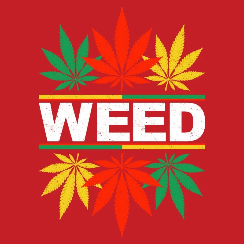 Vibrant Cannabis Leaf Pattern Design