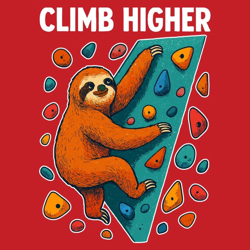 Bouldering Sloth Climbing Gift
