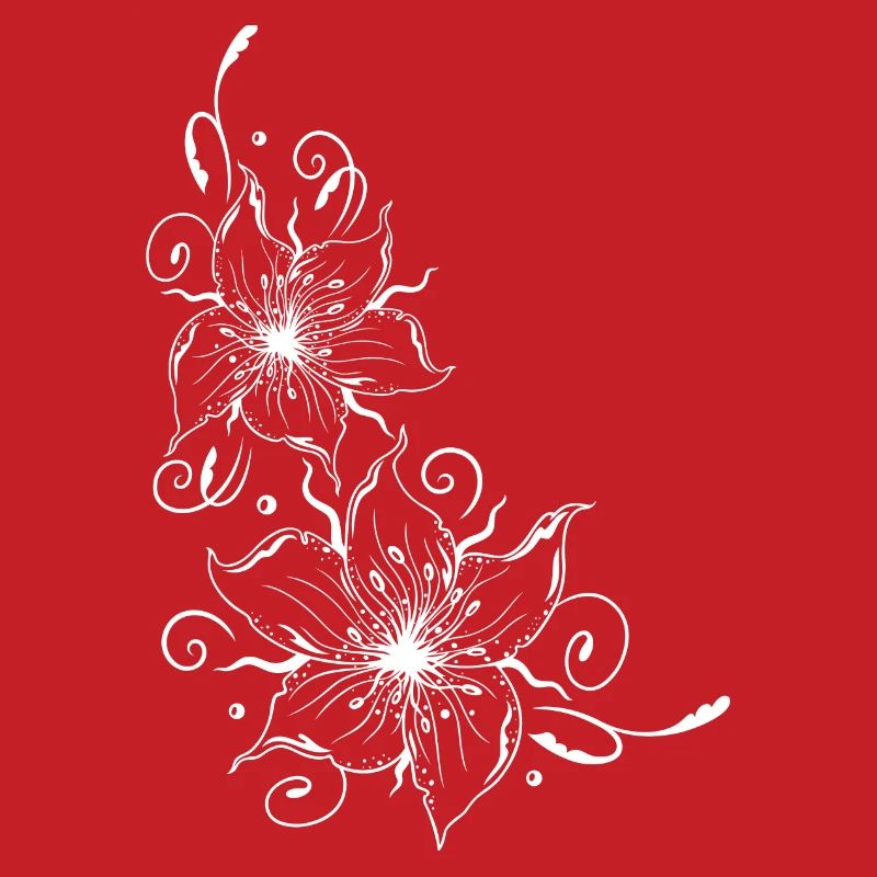 Large lilies with floral element. Summer time.