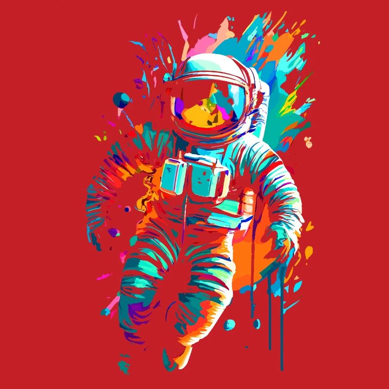 Astronaute de couleur dans l’espace spatial