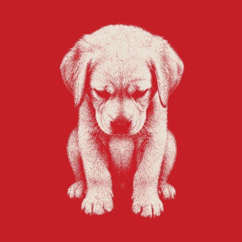 Chiot labrador triste Art mignon mignon