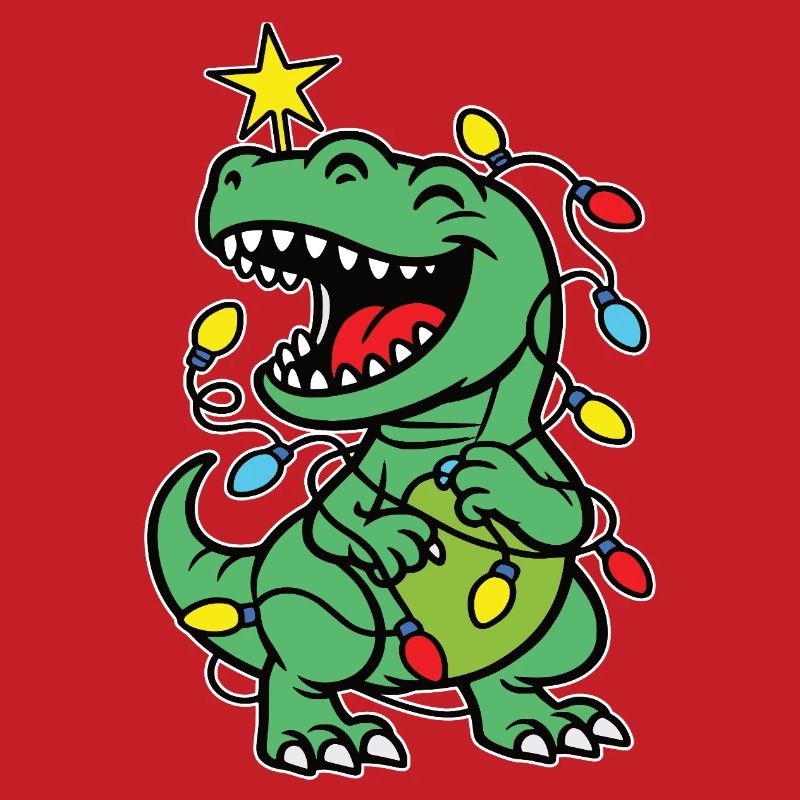 Imprimé élégant avec le sapin de Noël Dino « Tree Rex »