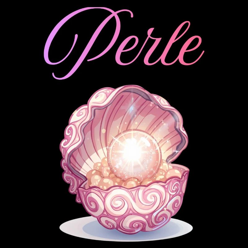 Perle dans la Coquille de Rose