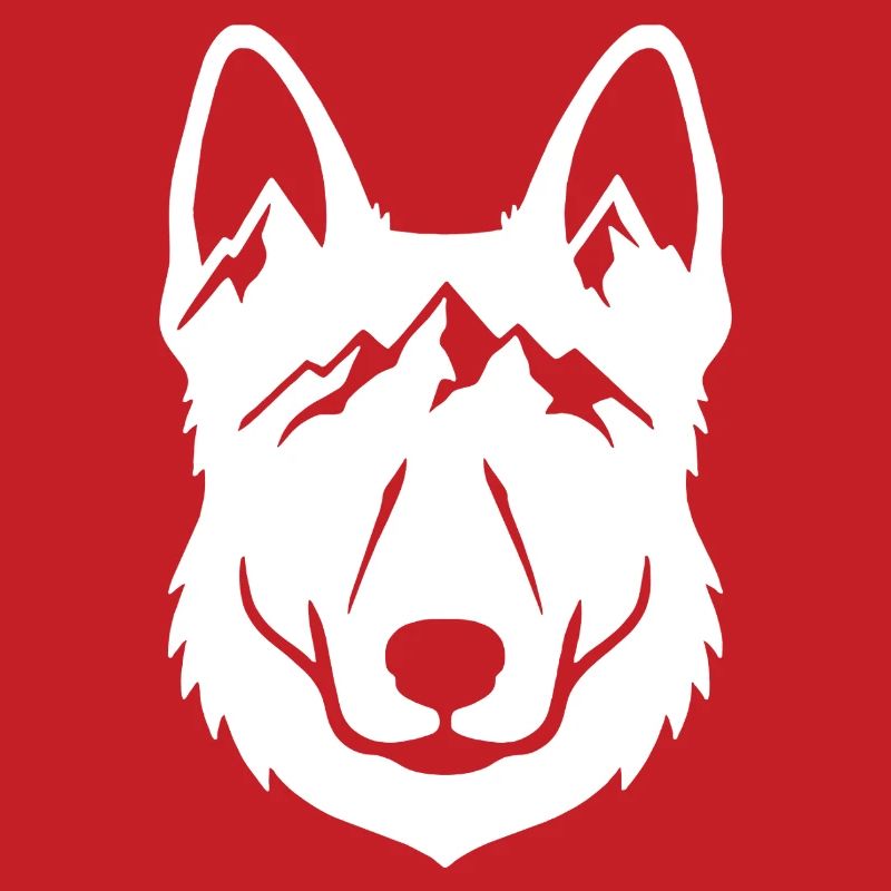 Mountain Wolf Line Art