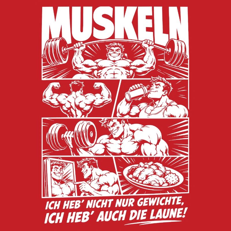 Muskel Training Comic Power Szene