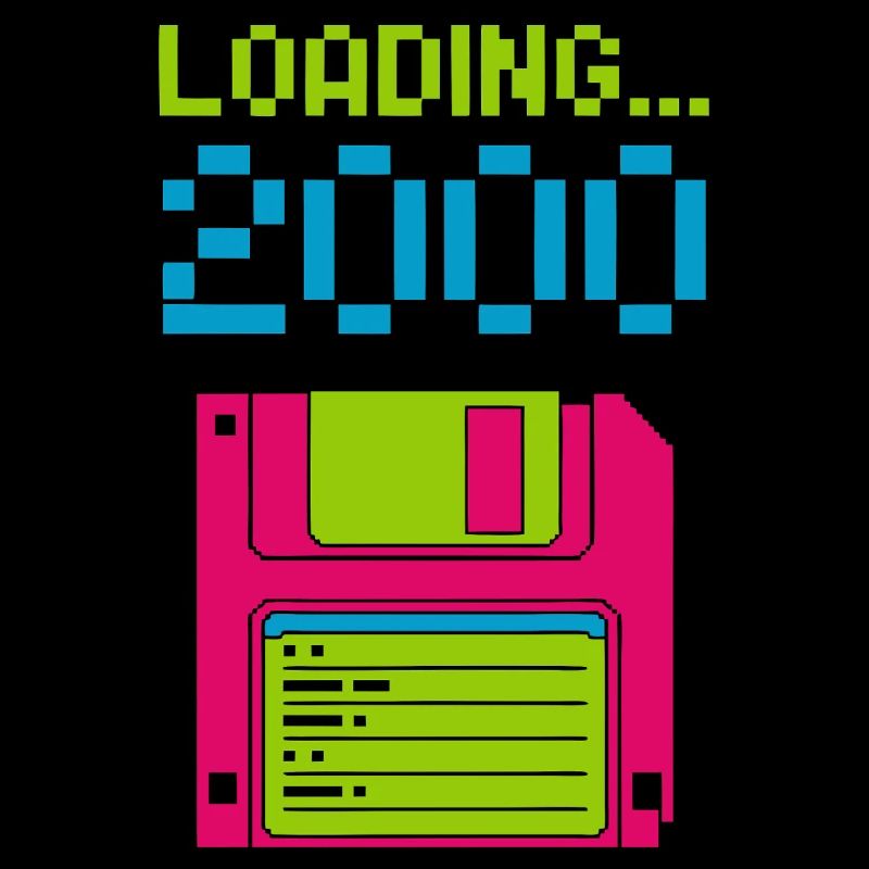 Loading 2000 Disketten-Design Retro Pixel Design