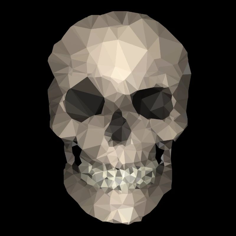Crâne géométrique polygonal - Low Poly moderne