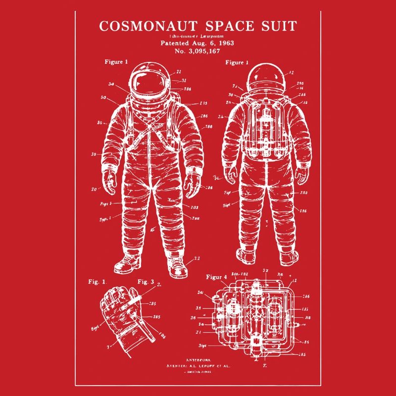 Plan de la combinaison spatiale du cosmonaute
