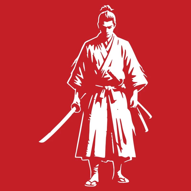 Samurai Two Swords Master Vector