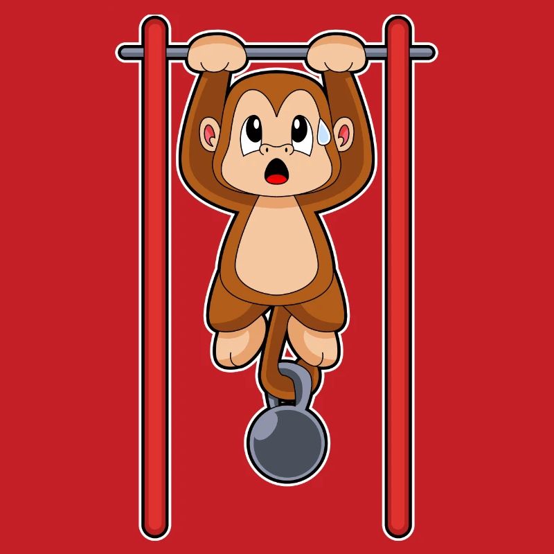 Monkey Bodybuilder Pull-ups Bodybuilding