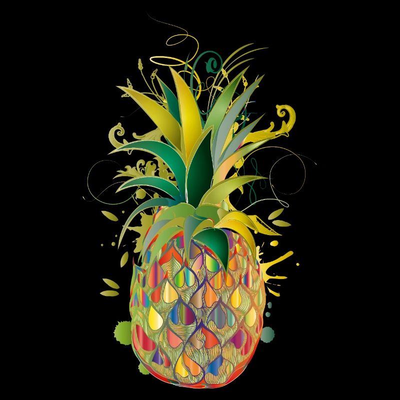 Ananas coloré – fruit créatif dans le style graffiti