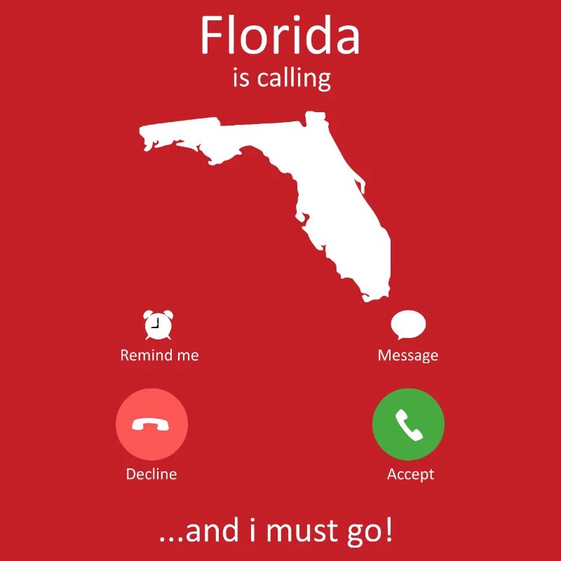 Florida Calling and I Must Go Phone Interface Art
