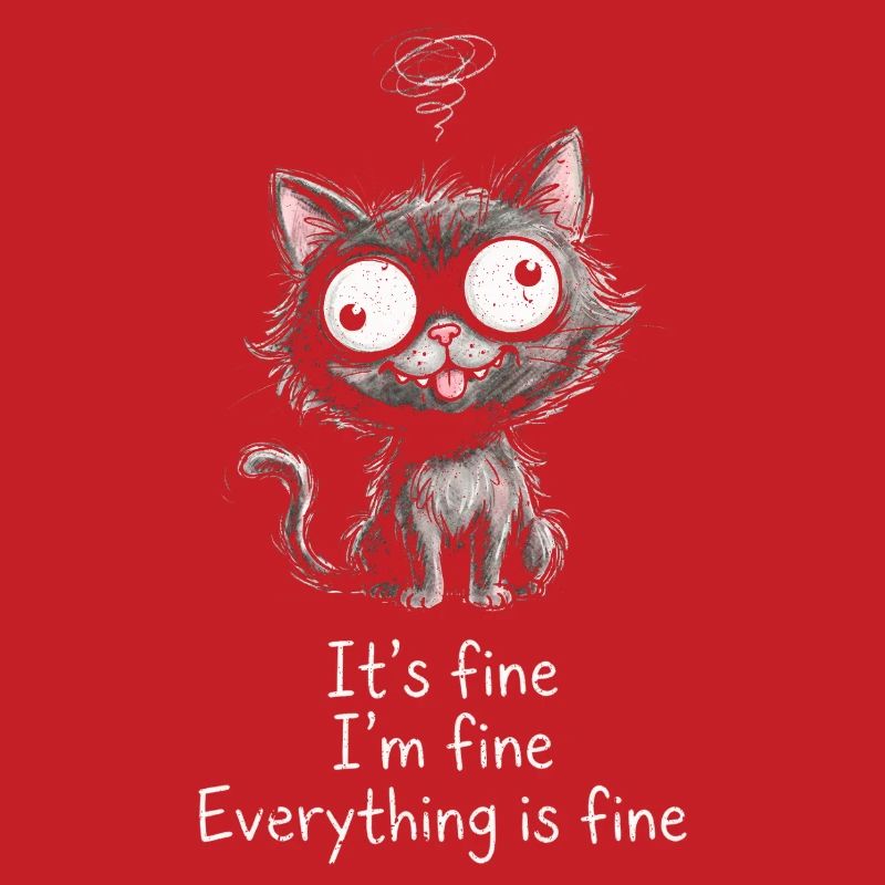 It's Fine I'm Fine Everything is Fine Katzen