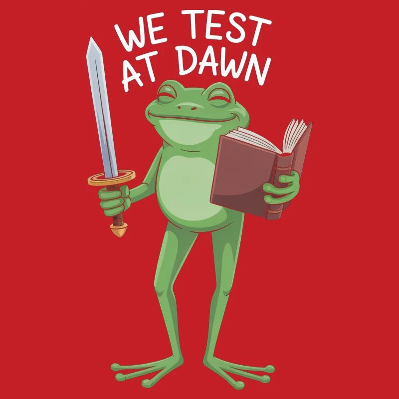 Dawn Test Frog: Sword & Scroll