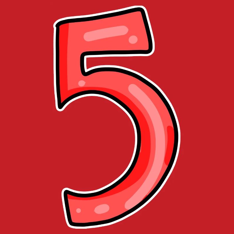 5 red