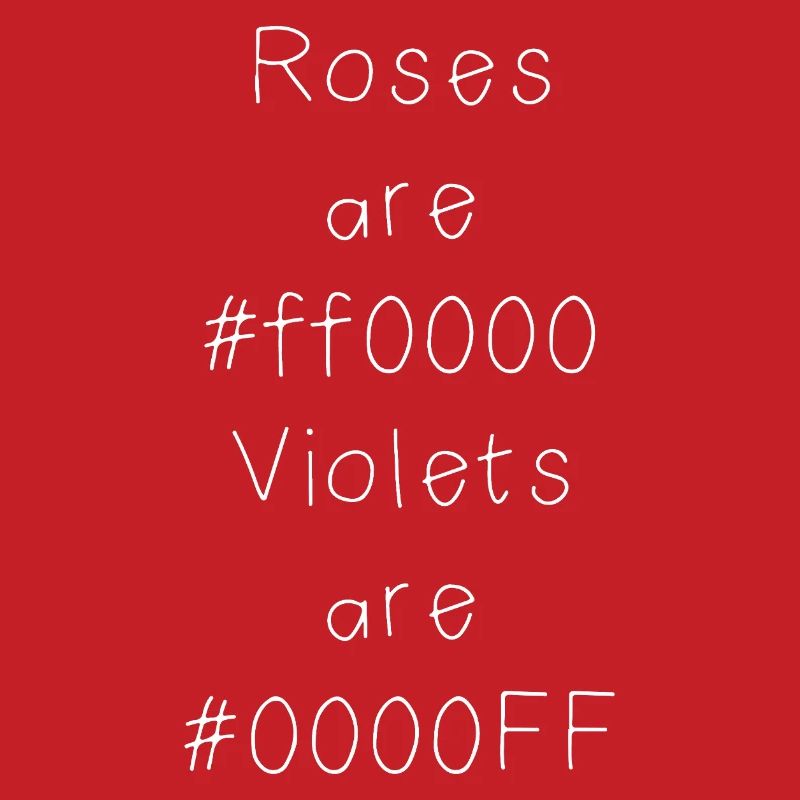 Hex-Farbcode Witz für Entwickler, Coder und Web...