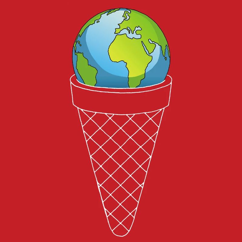 Planet Erde und Eiscreme