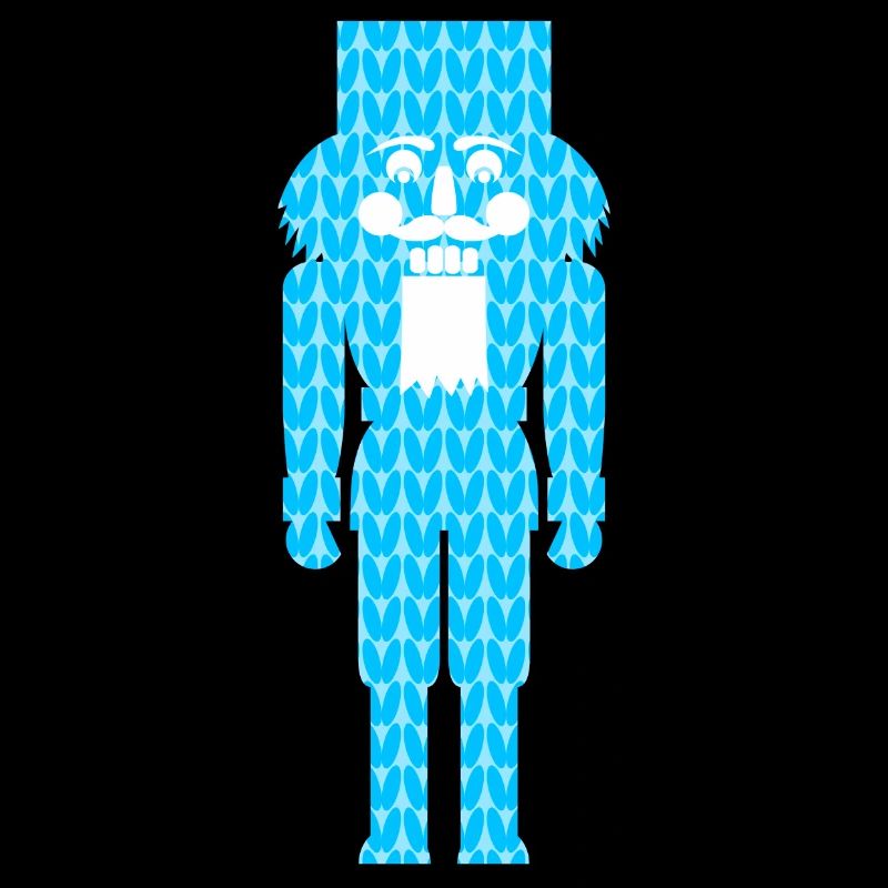 Nutcracker Knitting Pattern Pattern Blue Christmas