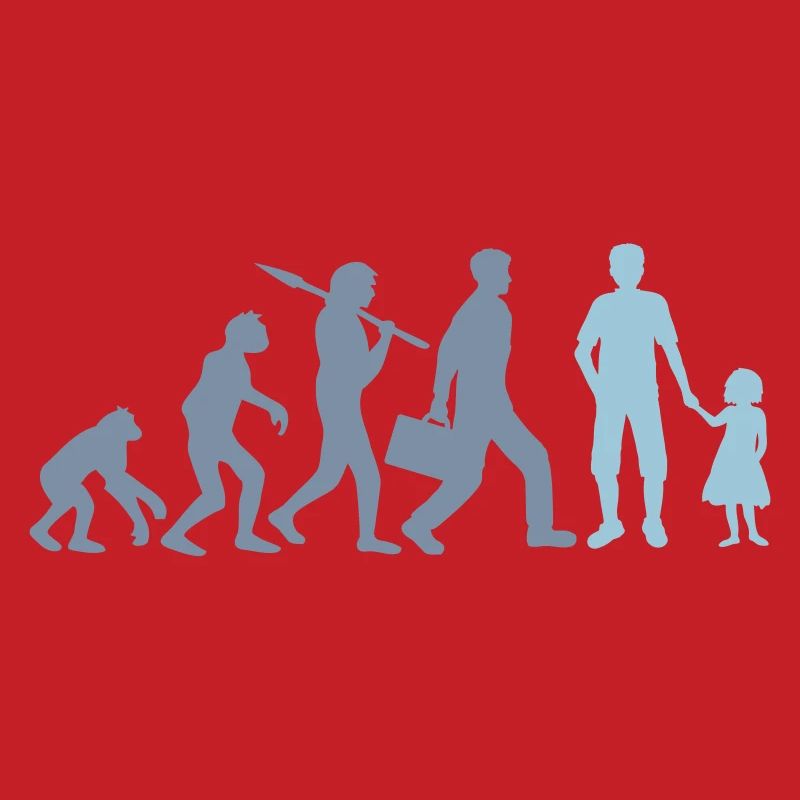 Evolution Papa Daughter Child
