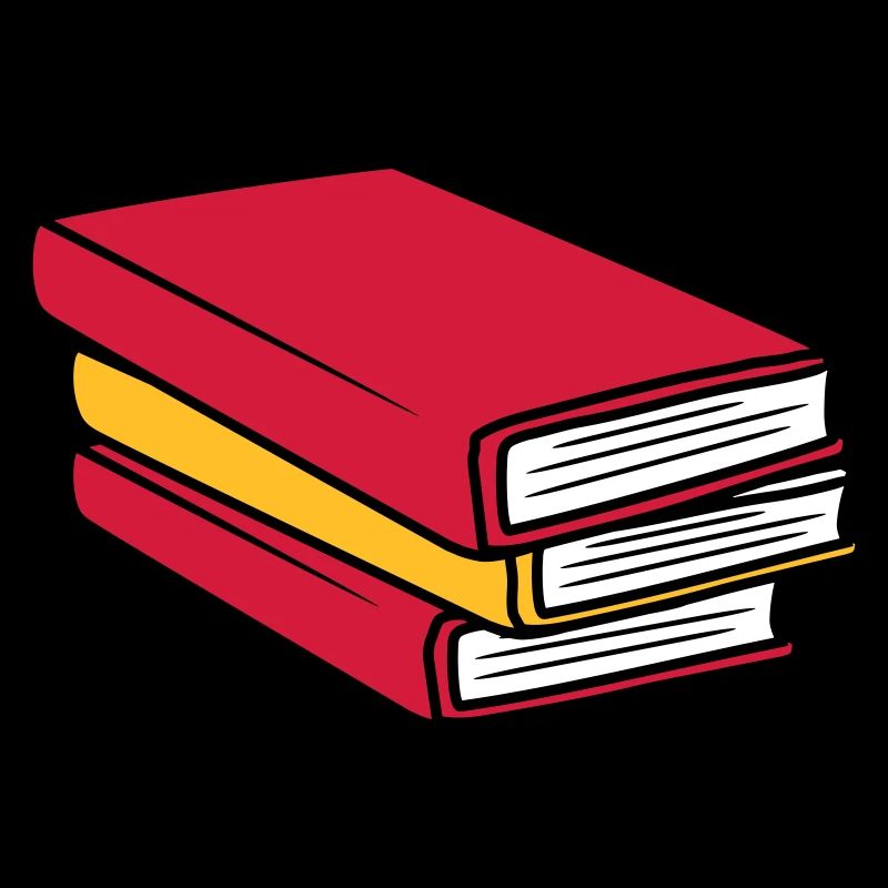 Design gestapelte Bücher Comic