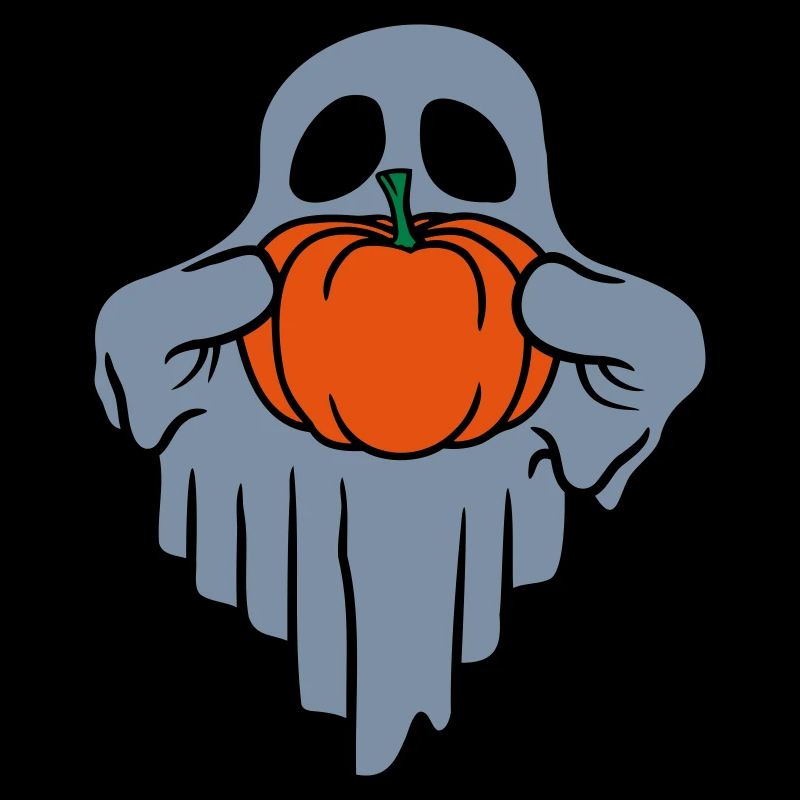 Comic Halloween Pumpkin Ghost