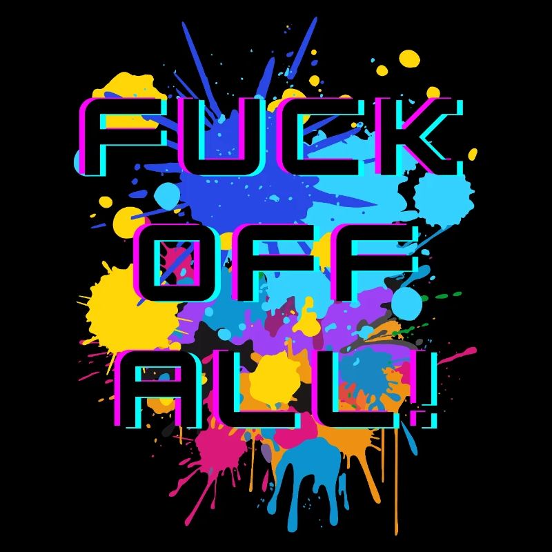Ausdrucksstarker Text mit einer Explosion von Farben