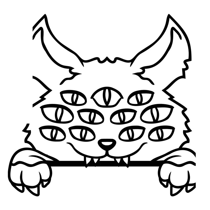 Cat Demon Many Eyes Devil Hell Evil Monster