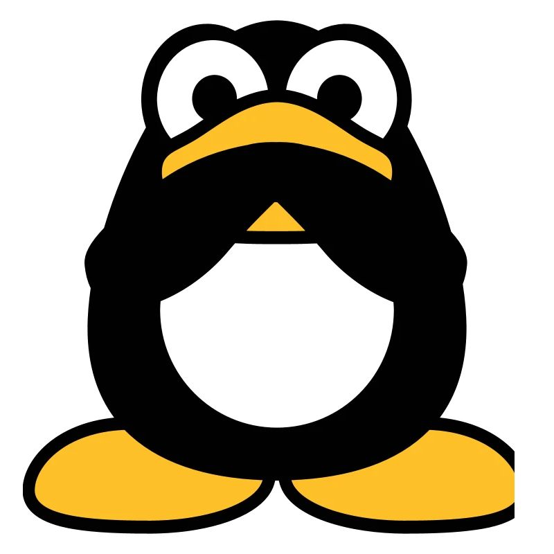 Pingouin Rien parlant Mains silencieuses Couvrant la bouche