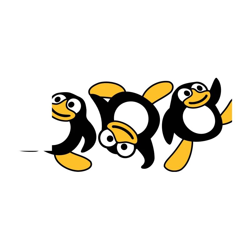 Three Breakdance Penguins Dancing Party Fun Music