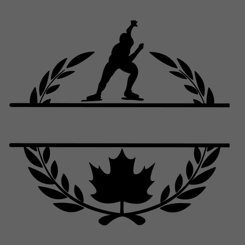 Canada maple leaf skating laurel wreath