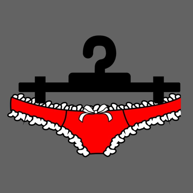 Dessous-Slips oder Damenunterhosen hängen an der Kleidung