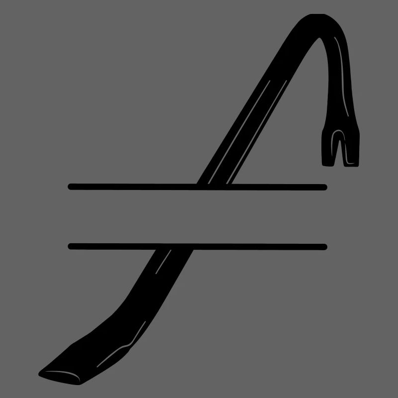 Einbruchslogo Brechstange oder Brechstange