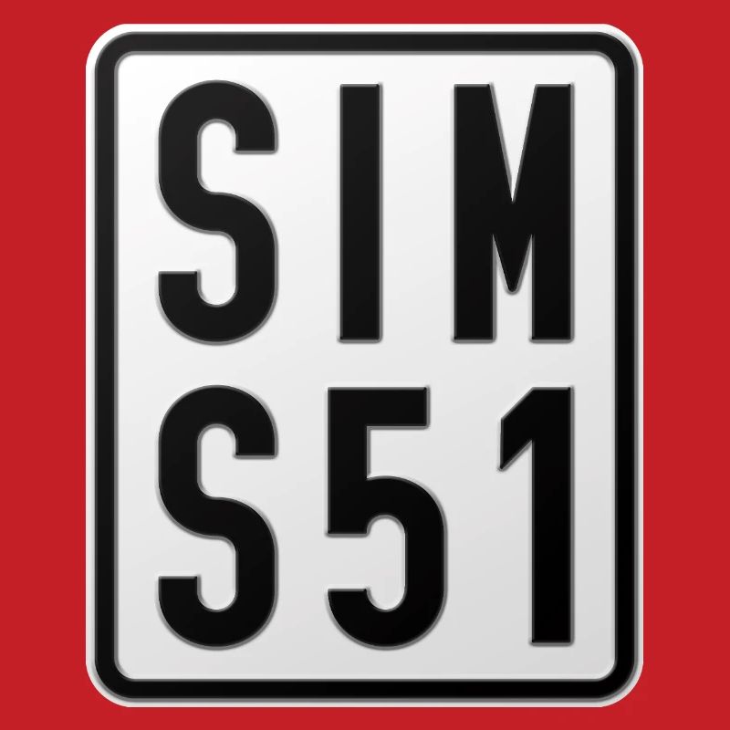 Plaque d’immatriculation du Simson S51 Mobylette