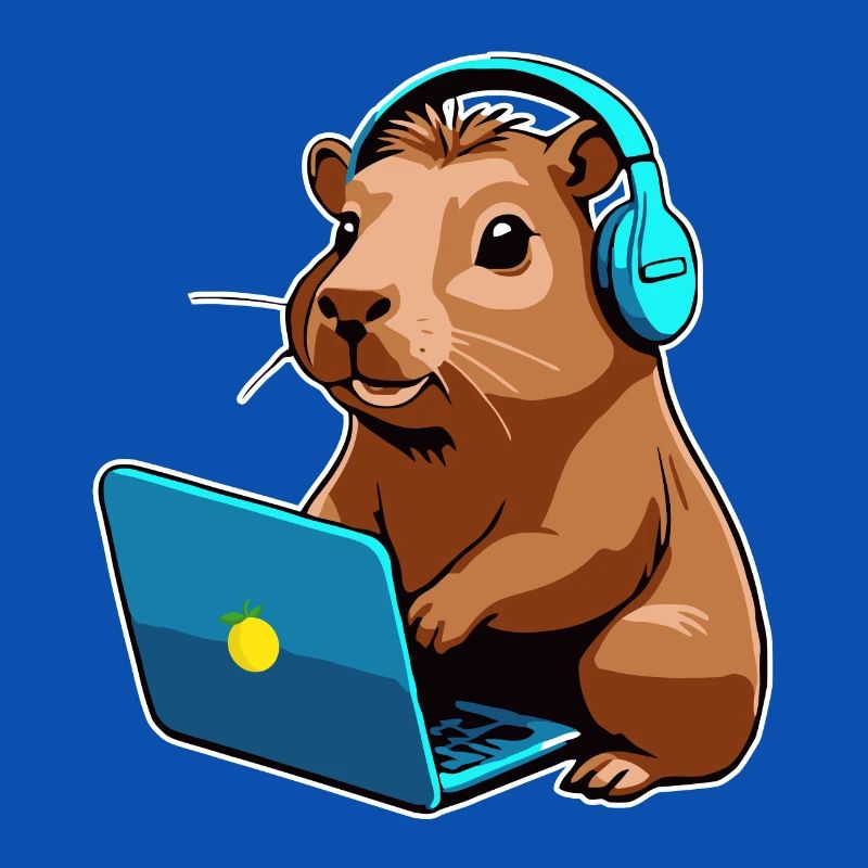 Capybara Programmeur Codeur Ordinateur