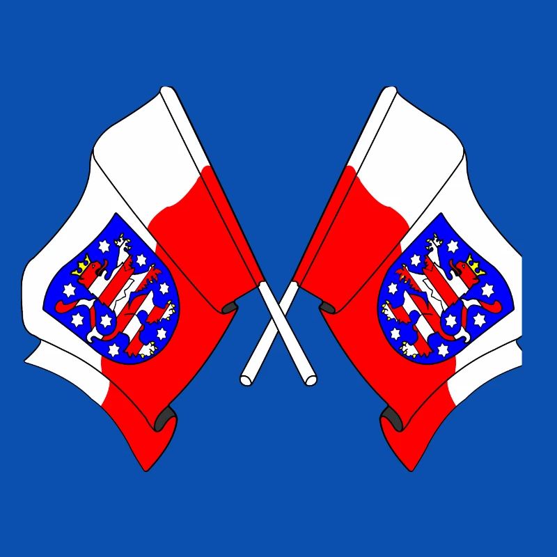 Two flags crossed Thuringia