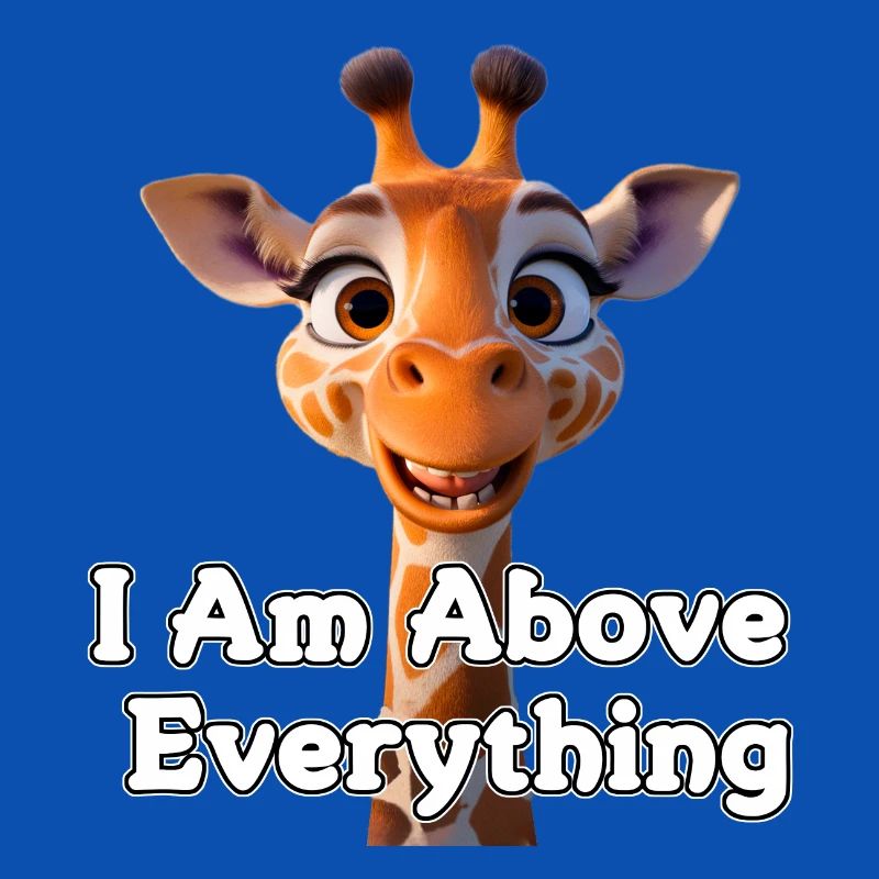 Girafe avec message de motivation