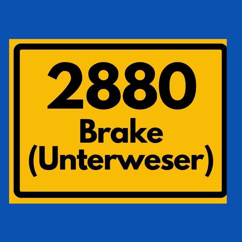 OLD POSTCODE ZIP CODE RETRO 2880 BRAKE UNTERWESER!