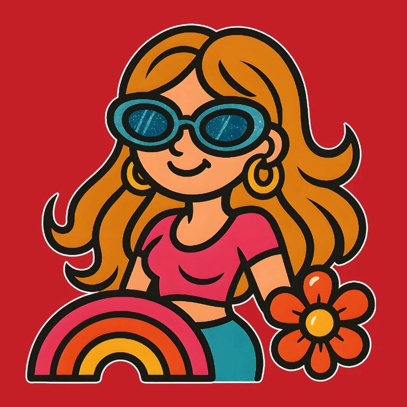 Fille d’été rétro - Look Flower Power