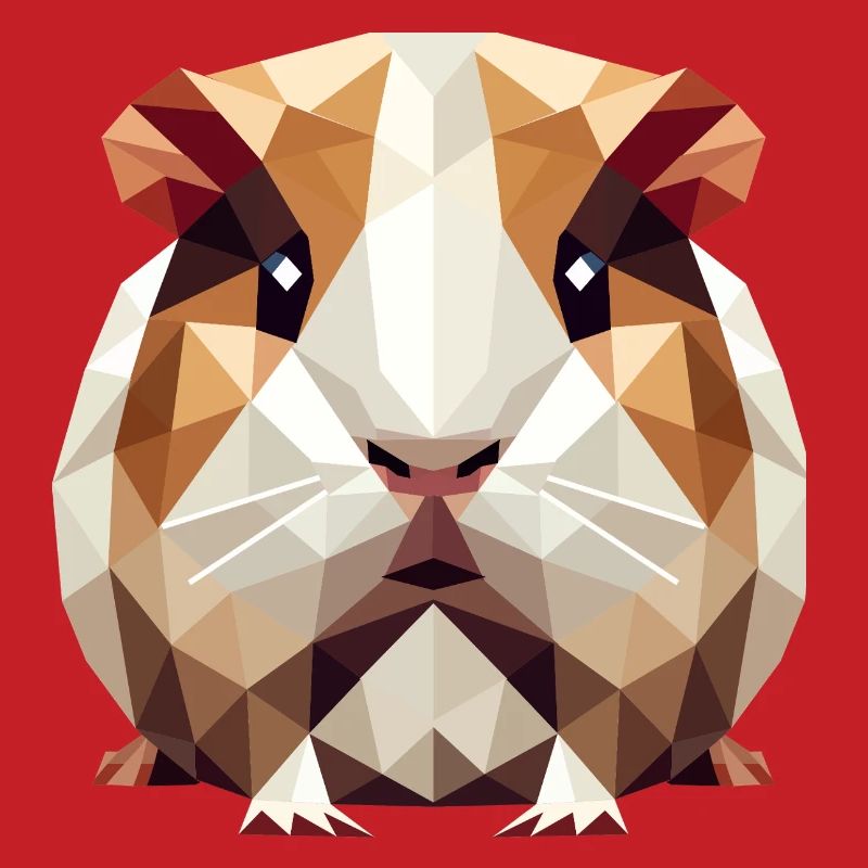 mignon cochon d’Inde dans le style low poly
