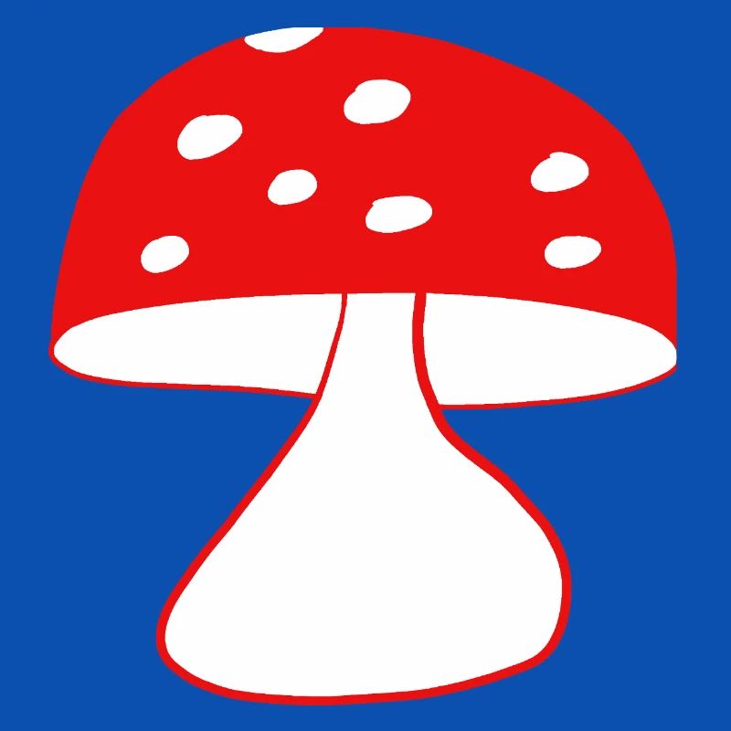 Red fly agaric mushrooms