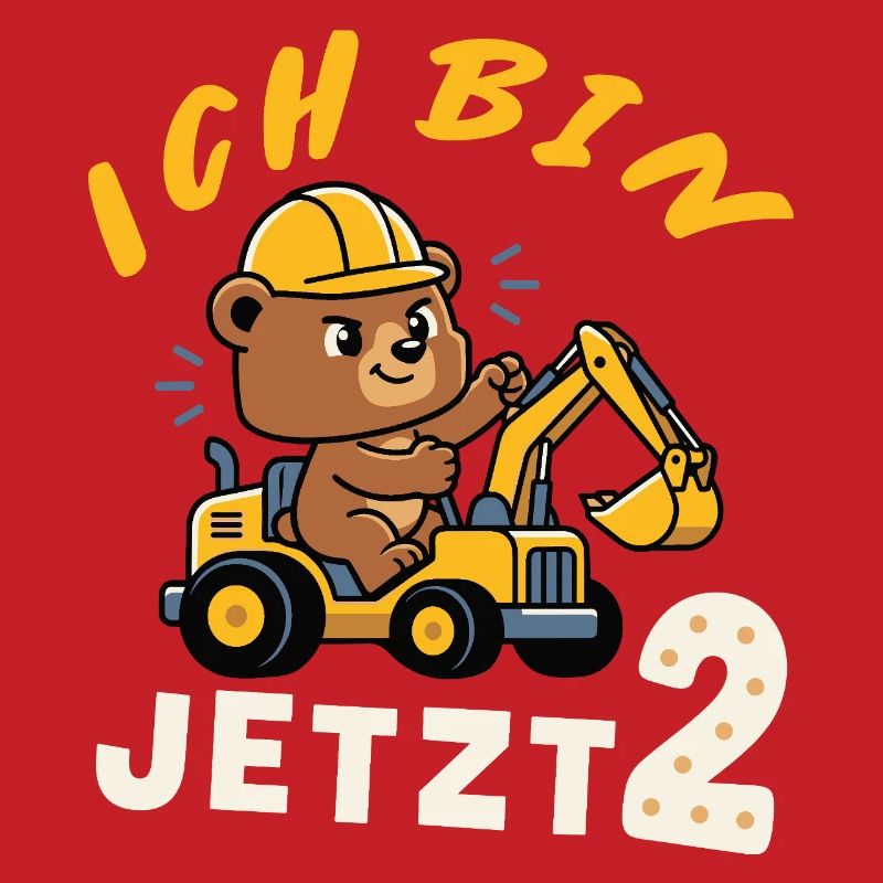 I'm Now 2 – Bear Excavator Construction Worker Design