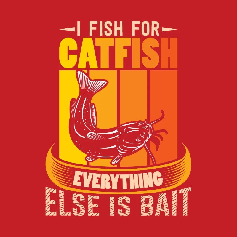 Poisson-chat pêcheur poisson-chat pêchent le poisson-chat