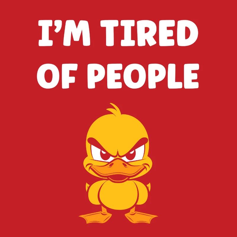Fed up with people — Grumpy duckling