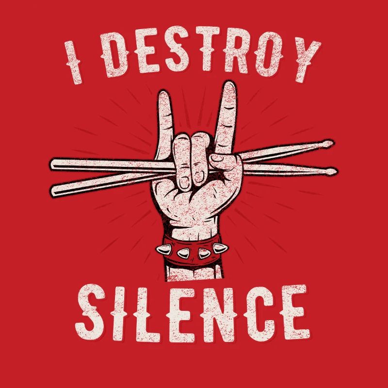 Graphique de la main du batteur I Destroy Silence
