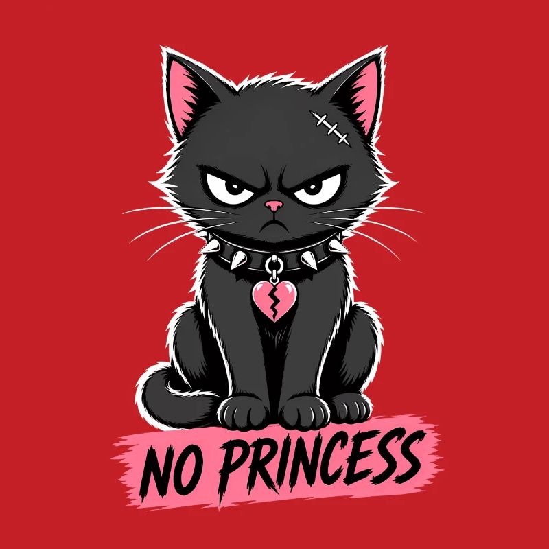 Chat gothique espiègle – Pas de déclaration de princesse