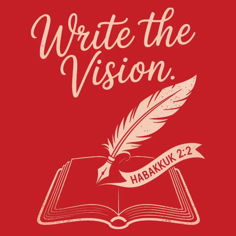 Write the Vision - Feather & Open Book