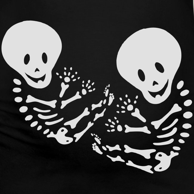 Bauchband Twins Baby Skelett (Mehrlinge)