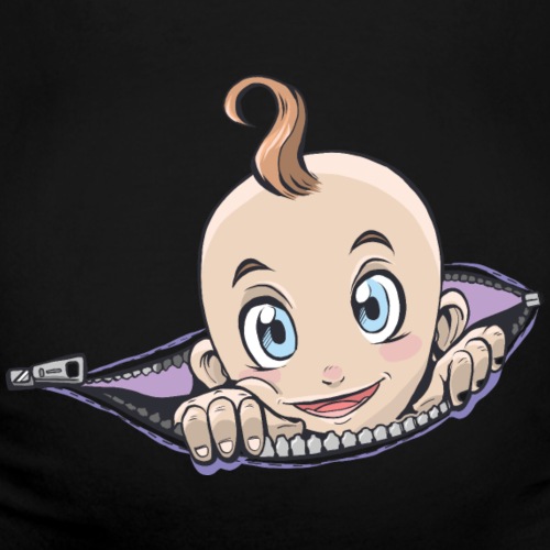 Baby Reißverschluss - Frauen Schwangerschafts-T-Shirt