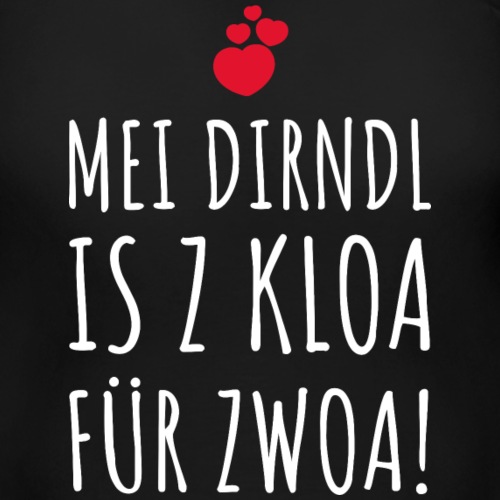 Mei Dirndl Is Z Kloa Für Zwoa - Frauen Schwangerschafts-T-Shirt