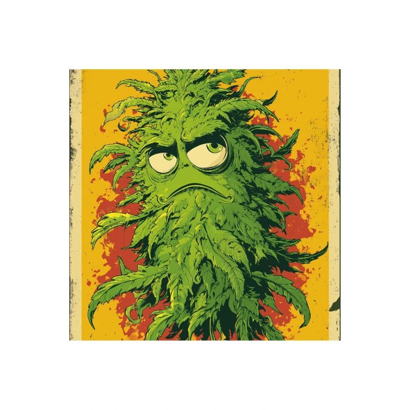 Grumpy Leaf Pop Art Cannabis
